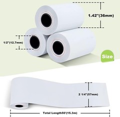 High-Quality 2-1/4&Prime; x 50&prime; Thermal Paper – 100 Rolls