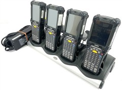 Lot of 4 Symbol MC92N0-GJ0SXEYA5WR Windows CE 7.0 Scanner w/ Battery, Cradle, AC