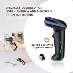 Tera 1D 2D QR Barcode Scanner Wireless and Wired with Battery Level Indicator U2