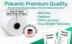 2 1/4&Prime; x 200&prime; Thermal Receipt Paper 50 Rolls Cash Register BPA Free for Sam4s
