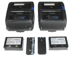 Lot of 2 Citizen CMP-30BT Bluetooth Mobile Receipt Barcode Thermal Printer