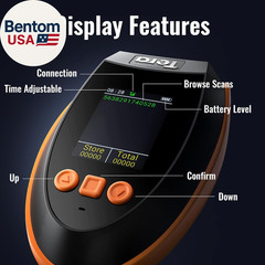 Barcode Scanner Wireless with Screen: Pro Version 1D 2D QR with Setting Keypad C