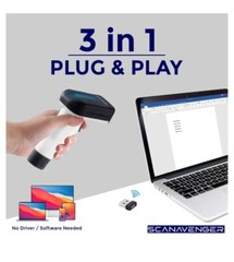 ScanAvenger Wireless Portable 1D&2D with Stand Bluetooth Barcode Scanner
