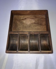 Antique Cash Drawer Register Insert Curved Change Compartments