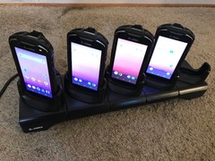 Zebra TC52 Handheld Android Barcode Scanners Lot of 4 with Charging Stand