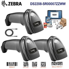 Zebra DS2208-SR00007ZZWW Automatic 1D 2D QR Code Barcode Scanner Reader w/USB