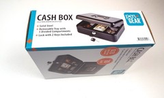Pen+Gear Cash Box 10 inch .013 Cubic Feet Capacity Lock 2 keys Solid Steel
