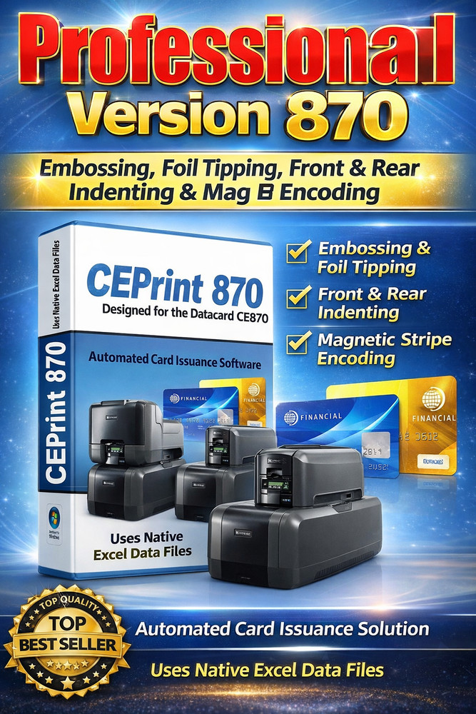 CEPrint 870 Card Software DATACARD CE870 or CE840
