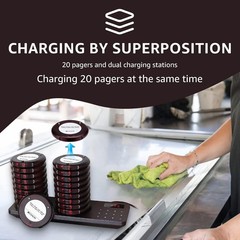 Retekess TD163 Coaster Pager System Wireless Restaurant Pagers 20 Beepers