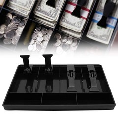 Cash Register Drawer Insert Tray with 4 Bill/3 Coin Compartments for Money St…