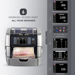 Nucoun VC-7 Bank Grade Mixed Denomination Value Counter Money Counter