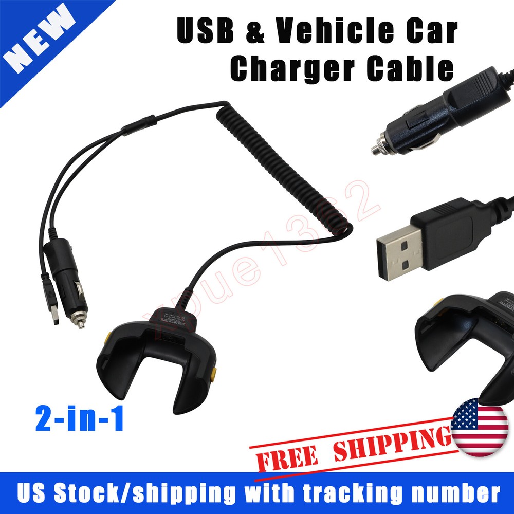 USB & Car Charger Cable For Zebra TC75x Touch Computer Portable Data Terminal
