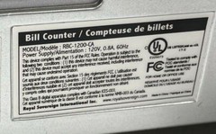 Royal Sovereign International Rbc-1200-ca RBC 1200 ca ca Bill Counter Canada