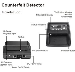 New BISOFICE Model NX-125 Mini UV Counterfeit Bill Detector Euro/USD/GBP, Box