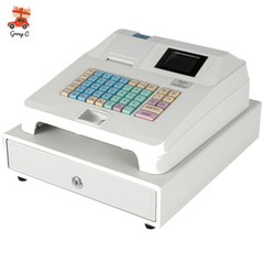 LED Electronic Cash Register 48 Keys POS System w/Drawer Fits Supermarket Retail