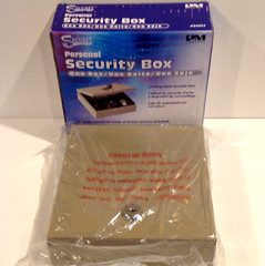 PM In-Drawer Personal Security Box Cash Box Steel Key Lock w Tray Mountable
