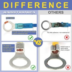 Haisstronica 520Pcs Marine Grade Heat Shrink Wire Connectors-Electrical