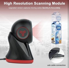 2D QR Hands-Free Barcode Scanner Omnidirectional Automatic Sensing Scanning B…