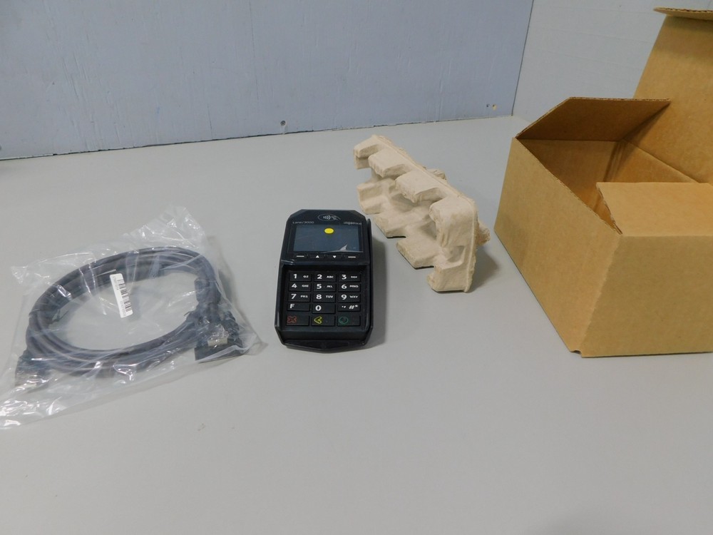 Ingenico Lane/3000 USJRS06A Credit Card Reader Terminal w/ New USB Cable