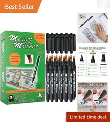 18 Count Counterfeit Detector Pens with Chisel Tip for Quick Currency Checks
