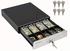 13&Prime; POS Cash Drawer 4 Bill 5 Coin Tray with Key Lock RJ11/RJ12
