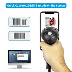 USB QR Barcode Scanner – Handheld Wired 1D 2D Reader for Inventory, Library & St