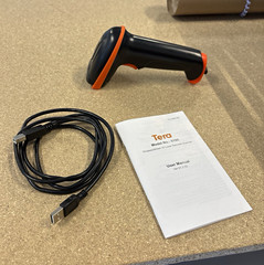 Tera 5100 Series Wireless 1D Laser Barcode Scanner with USB Cable