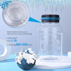 Digital Coin Counter Money Bank, 1.8L ABS Jar with LCD Display, Battery Opera…
