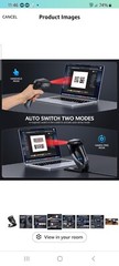 TEEMI QR Bluetooth Barcode Scanner with Wall Mountable USB Charging,TMSL-56CR