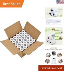 2-1/4&Prime; x 50&prime; Thermal Paper Rolls – 100 Rolls Bulk POS Receipt Papers for Clov…