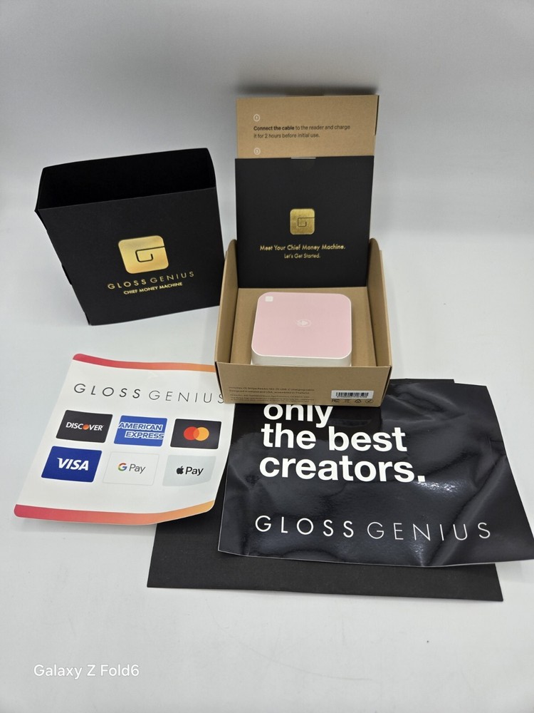 Credit Card Reader Gloss Genius Chief Money Machine Pink In Box