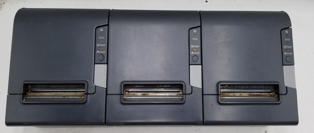 lot of (3) Epson TM-T88V M244A USB/Ethernet Thermal POS Receipt Printer as is