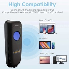 NADAMOO BUR3148 Wireless Barcode Scanner w/ Charging Dock Bluetooth Neo.