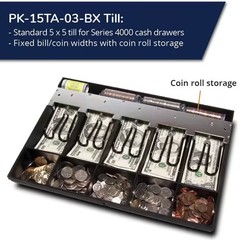 APG PK-15TA-03-BX Cash Drawer Replacement Till Tray 5 Bill 5 Coin Storage