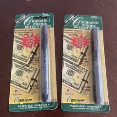 Lot of 2 Dri-Mark Smart Money Counterfeit Money Detector Pens Brand New