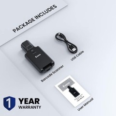 1D 2D Back Clip Bluetooth Barcode Scanner fit for iPad Tablet iPhone Phone Used