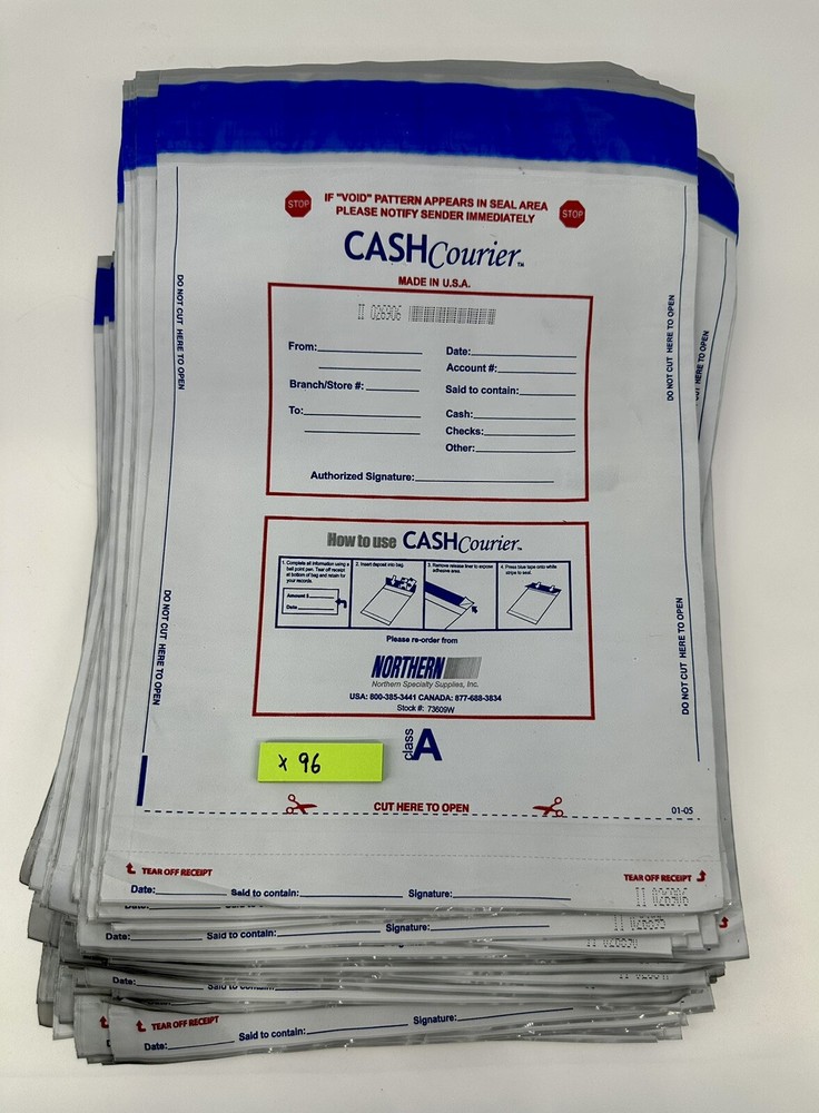 Huge Lot Tamper Evident Deposit Money Bags 300+ Various Sizes FAST SHIPPING