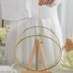 Deep Floating 8 Inch Round Hanging Glass Display Frame for Pressed Flowers, T…