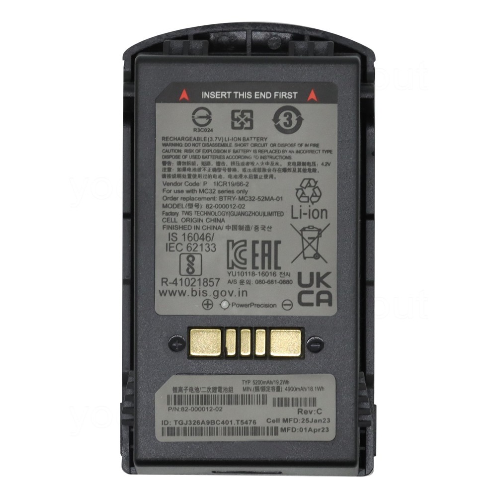 For Symbol MC32 MC32N0S BTRY-MC32-52MA-10 Scanner Battery BTRY-MC32-52MA-01