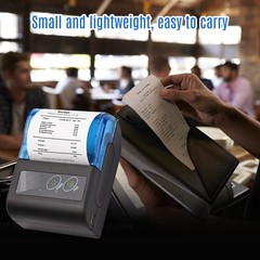 1-Bisofice Portable Mini USB & BT 58mm Thermal Receipt Printer & Paper Rolls