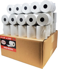 55GSM – Shrink Wrap 3 1/8 X230 Feet Clover Station Thermal Paper Rolls (1 CASE –