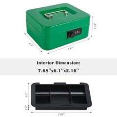 Cash Box with Money TrayLocking Cash Box with Combination LockMoney Box with …