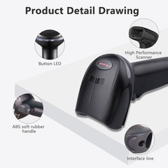 Honeywell Xenon 1900GHD-2USB High-Density Handheld 2D USB Barcode Scanner Cable