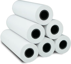 A6 Thermal Paper Rolls 6 Pack 110mm x 7m Portable Printer Paper BPA Free White