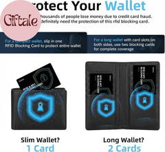 2 Pack RFID Blocking Card, Slim Contactless NFC Debit Credit Card Protector for
