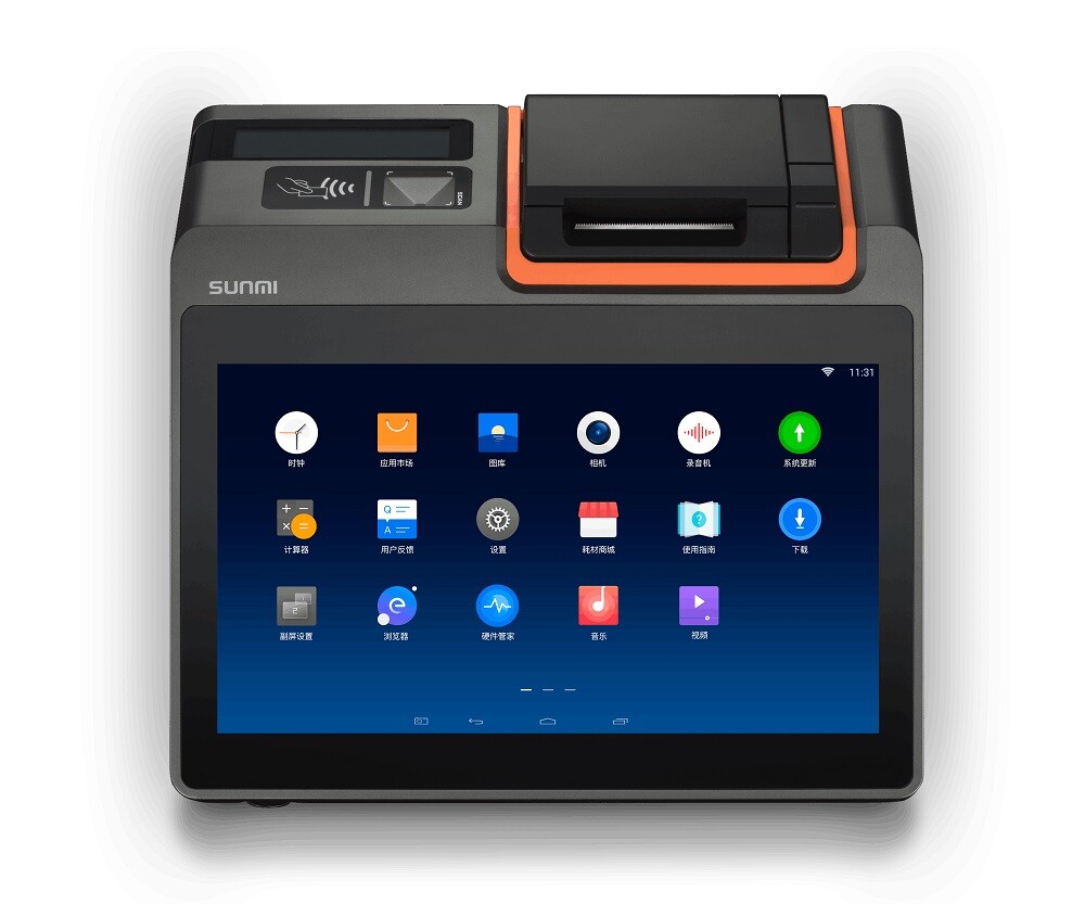 Sunmi Technology P01150040 T2 MINI Desktop POS – 2GB + 16GB, 11.6 », 80 mm prin