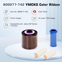 800077-742 YMCKO Ribbon, 3 inches x 3 x 7 inches, Multi-color