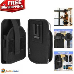 Secure Vertical Carry Pouch for Zebra TC Scanners with Elastic Closure – Black