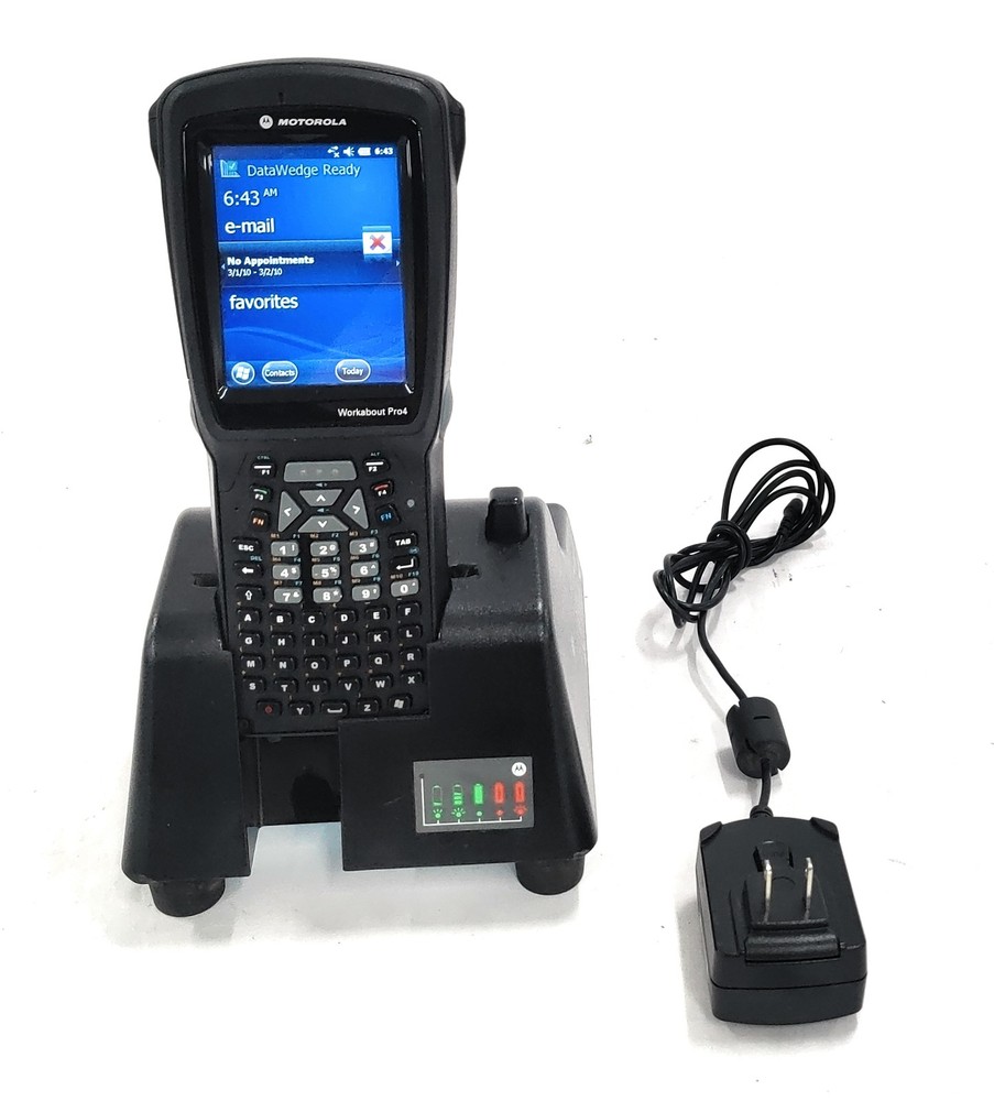 Motorola Symbol Workabout PRO4 7528X Handheld Barcode Scanner w/ Docking Station