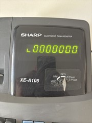 Sharp XE-A106 Electronic Cash Register w/ Both Keys + Drawer Tray – 29